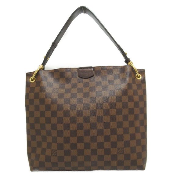 Louis Vuitton Graceful PM Shoulder Bag Brown Canvas Damier Ebene - Picture 1 of 7